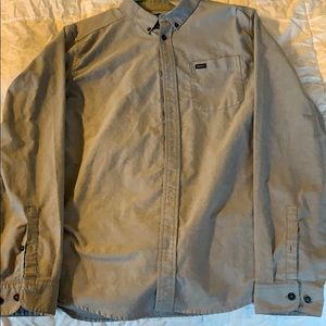 Gray RVCA long sleeve button up